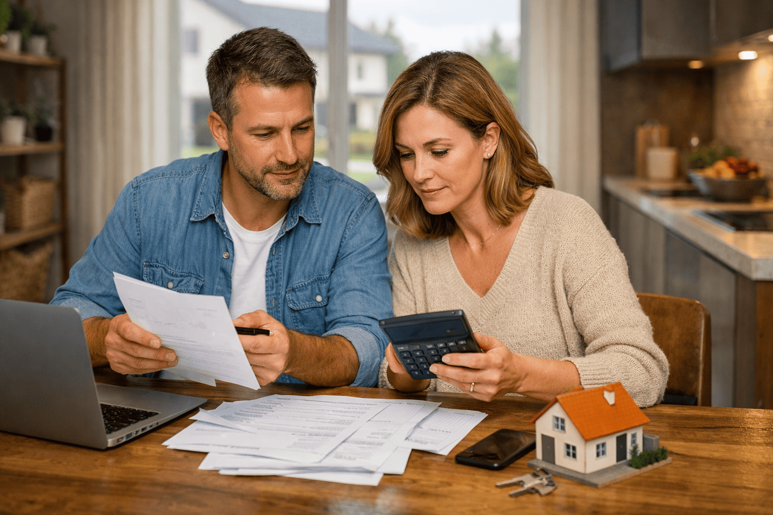 Casal discutindo finanças